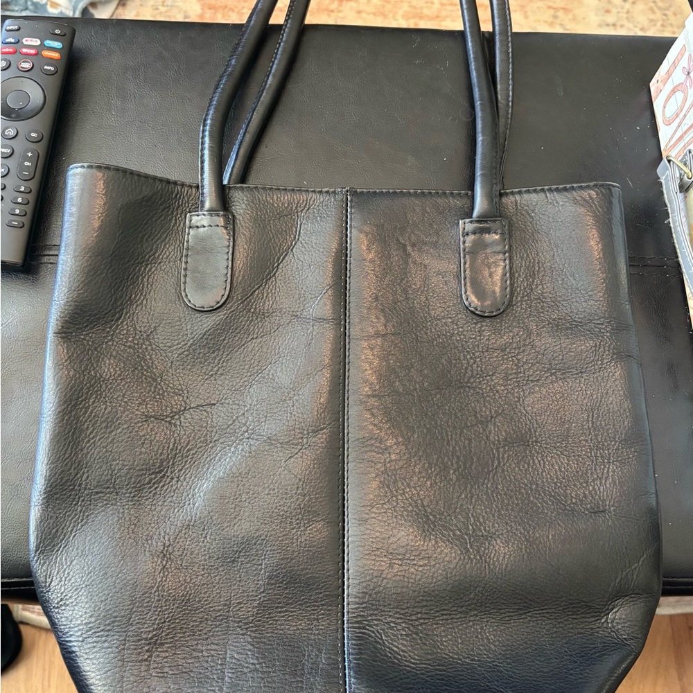 Hobo Black Leather Tote Bag